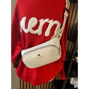 Kate Spade white Emma belt bag NWT
